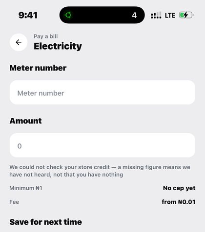 Water on Kpali Entering a meter number and the amount on the Kpali electricity screen — Water · Kpali app