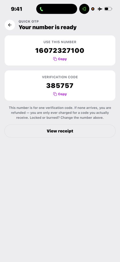 The verification code delivered to a Kpali Quick OTP number — Do you run multiple Gmail accounts? · Kpali app